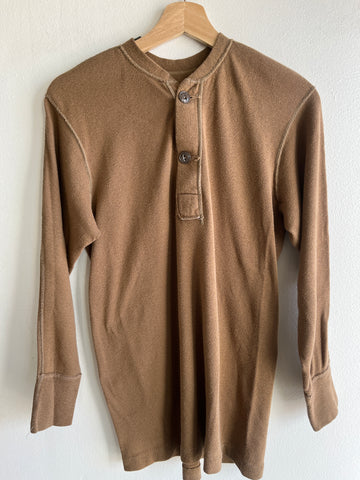 Vintage 1990’s Military Issue 2-Button Henley Thermal Shirt