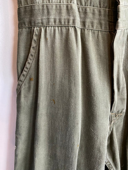 Vintage 1940’s Big Horn Olive Twill Coveralls