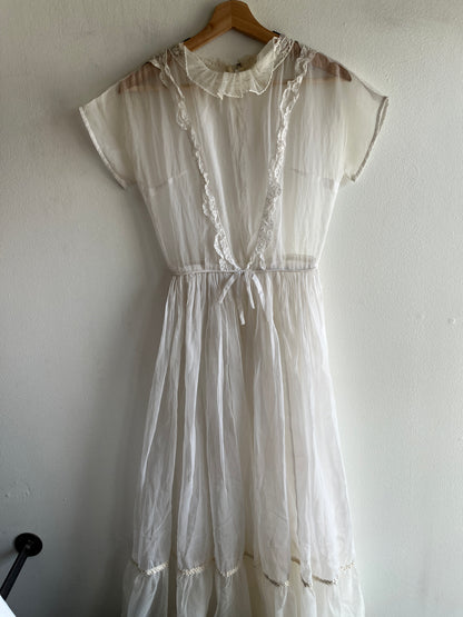 Vintage 1970’s Sheer Taffeta Dress