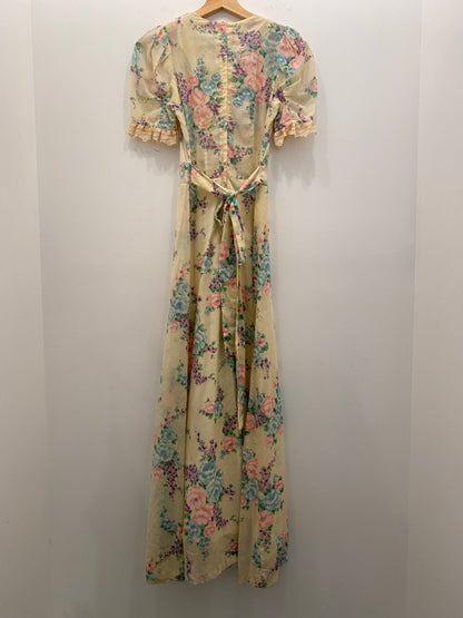 Vintage 70's Cream Foxy Lady Prairie Dress - La Lovely Vintage 