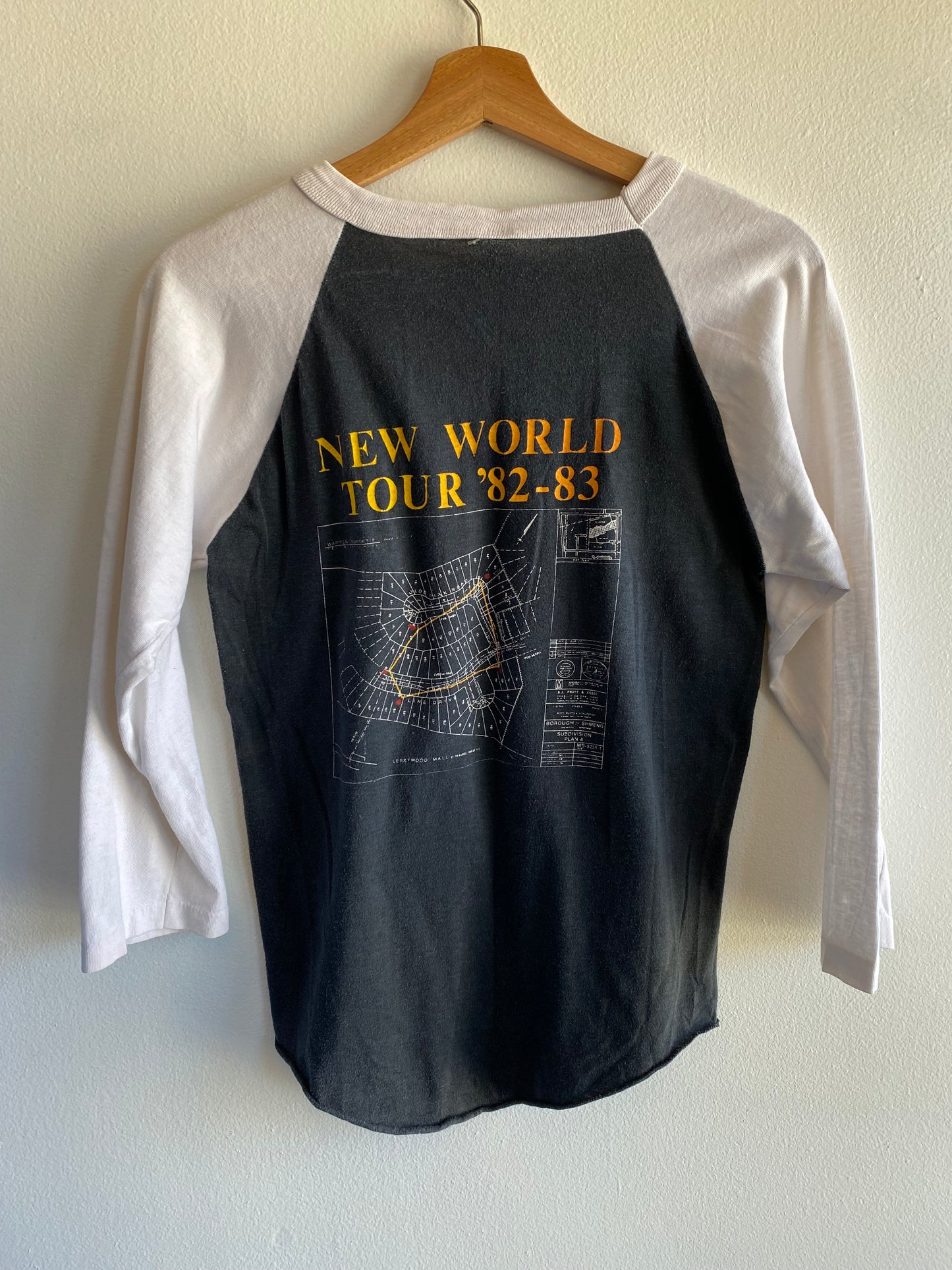 Vintage 1982 Rush 3/4 Sleeve Tour T-Shirt
