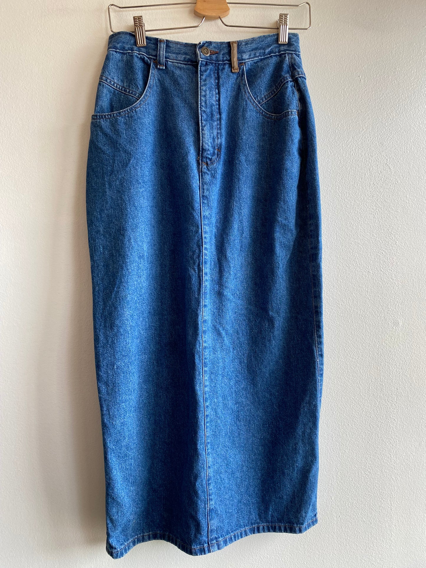 Vintage Calamity Jeans 1990's Denim Maxi Skirt