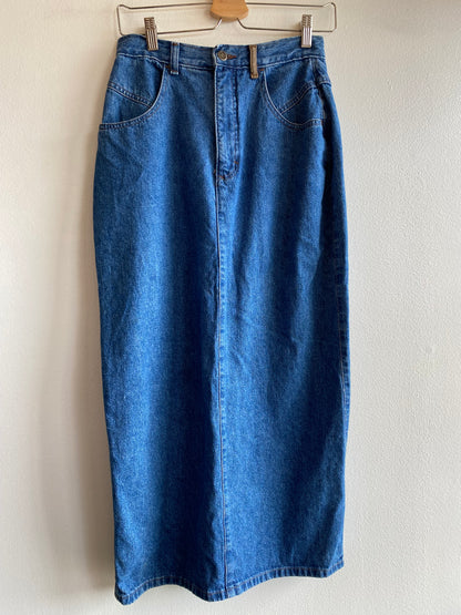 Vintage Calamity Jeans 1990's Denim Maxi Skirt