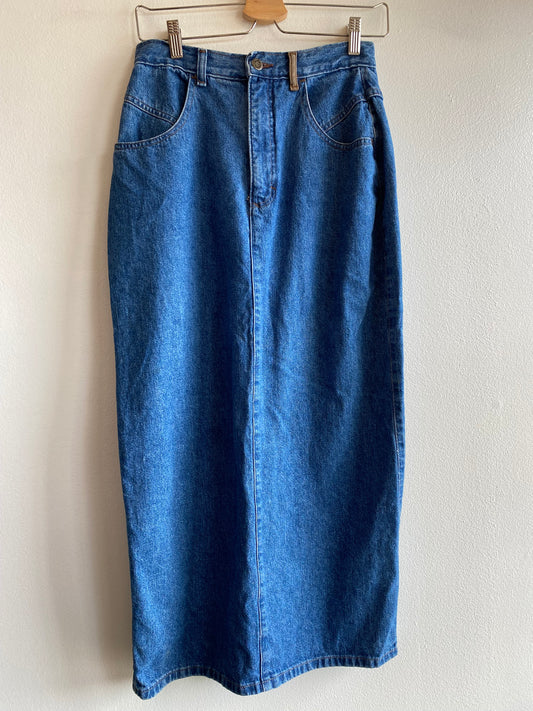 Vintage Calamity Jeans 1990's Denim Maxi Skirt