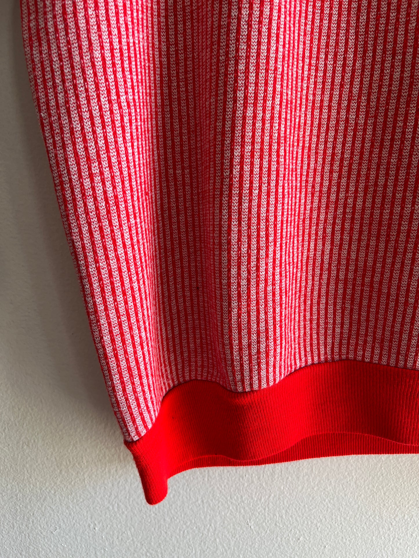 Vintage 1960’s Red Striped Short-Sleeved Sweatshirt - La Lovely Vintage 