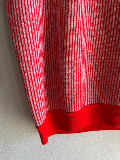 Vintage 1960’s Red Striped Short-Sleeved Sweatshirt - La Lovely Vintage 