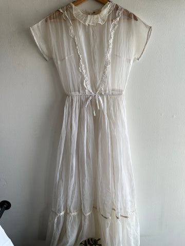 Vintage 1970’s Sheer Taffeta Dress