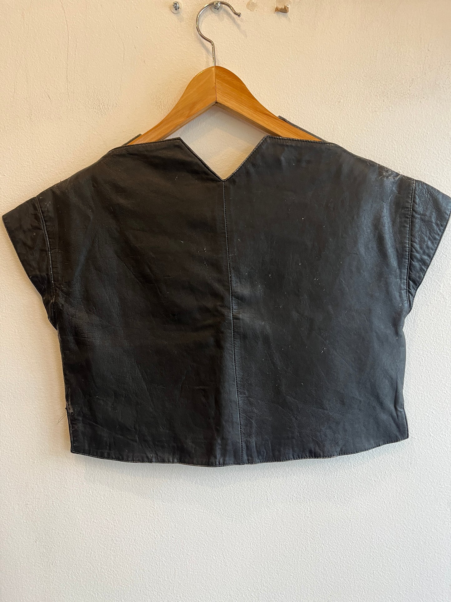 Vintage 1980’s Harley Davidson Patchwork Leather Shirt - La Lovely Vintage 