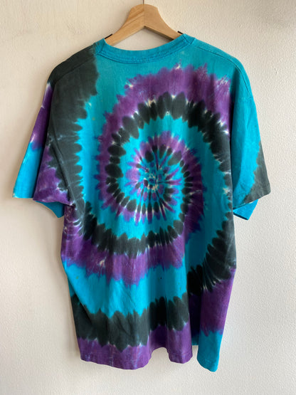 Vintage 1990 Grateful Dead “Skeleton Spiral” Tie Dye T-Shirt