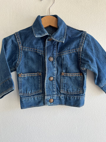 Vintage 1950’s Type-Two Style Pleated Denim Trucker Jacket