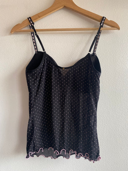 Vintage Warners Y2K Polka Dot Mesh Tank Top
