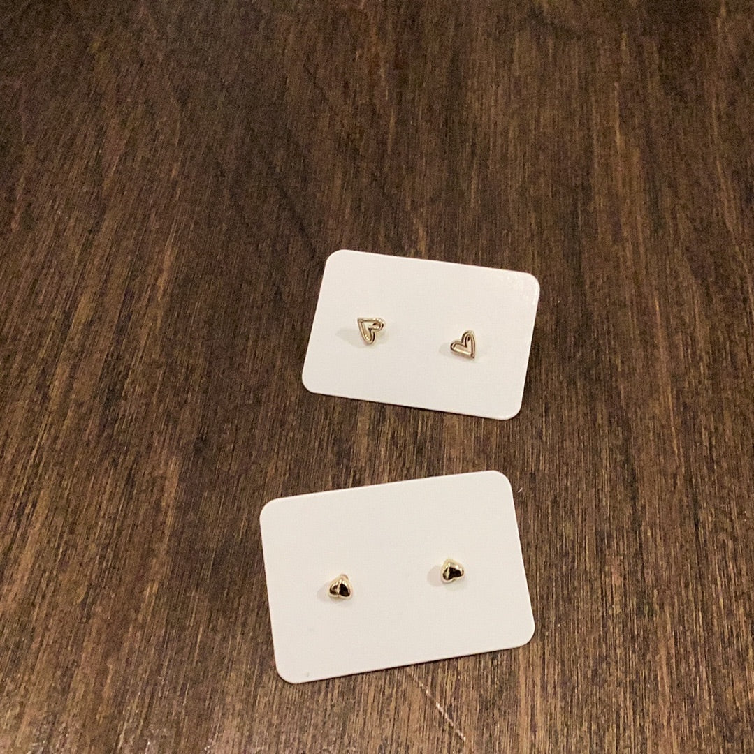 Heart Stud Earrings By La Lovely - La Lovely Vintage 