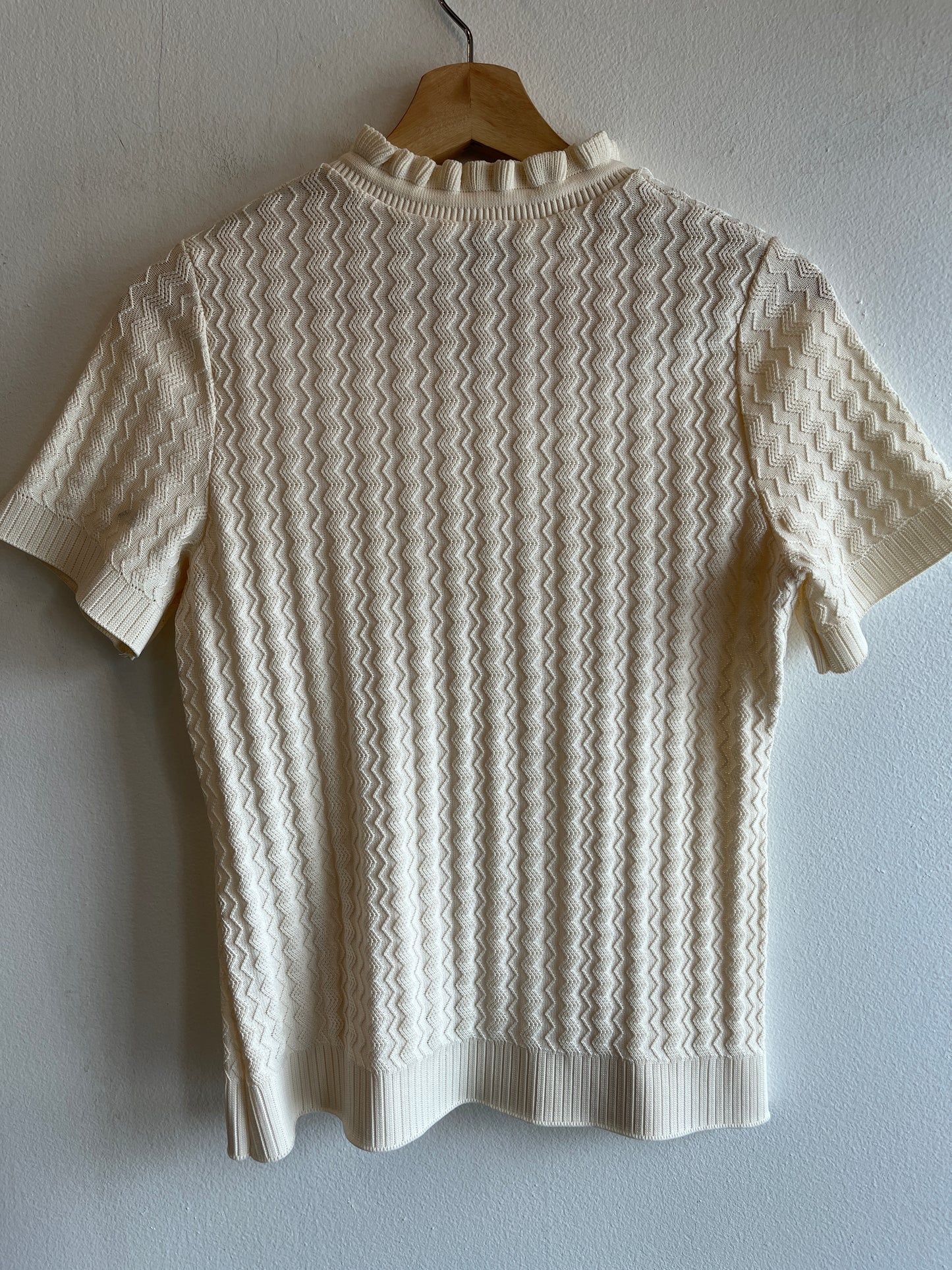 Vintage 1980’s Short Sleeve Tie-Neck Sweater