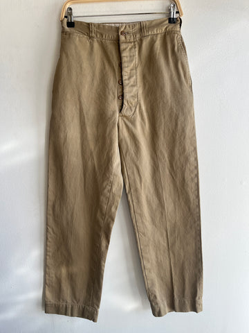 Vintage 1940’s Khaki Military Trousers