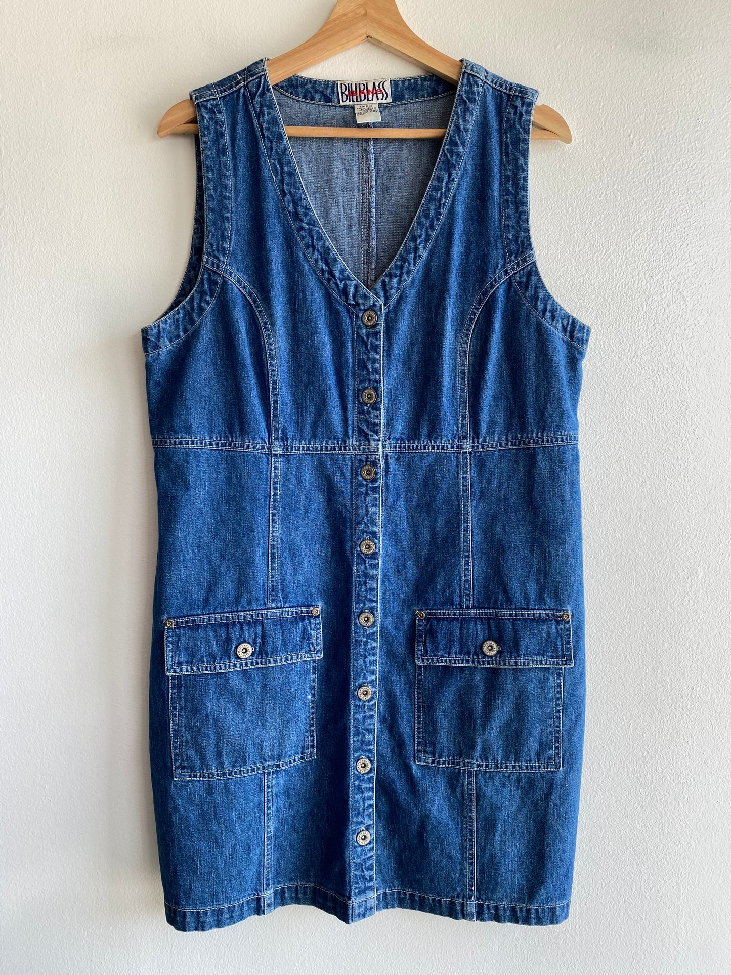 Vintage 90's Bill Blass Jeans Denim Mini Dress