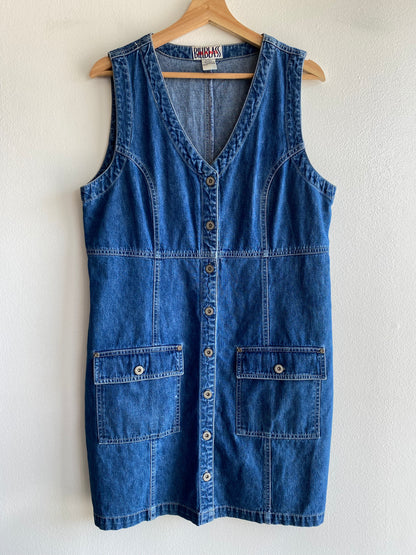 Vintage 90's Bill Blass Jeans Denim Mini Dress
