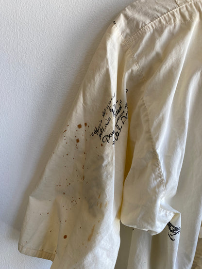 Vintage 1960’s Tie-Back Autographed Apron Blouse