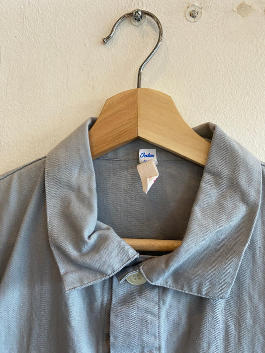 Vintage 1970’s Grey French Herringbone Twill Chore Coat