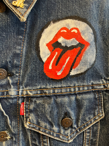 Vintage 1960/70’s Levi’s “Big E” Painted Denim Trucker Jacket