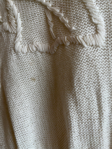 Vintage 1980’s Floral Knit Appliqué Sweater