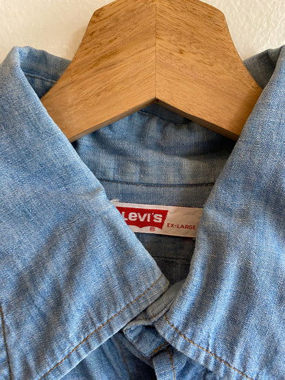 Vintage 1960/70’s Levi’s "Big E" Chambray Button-Up Shirt