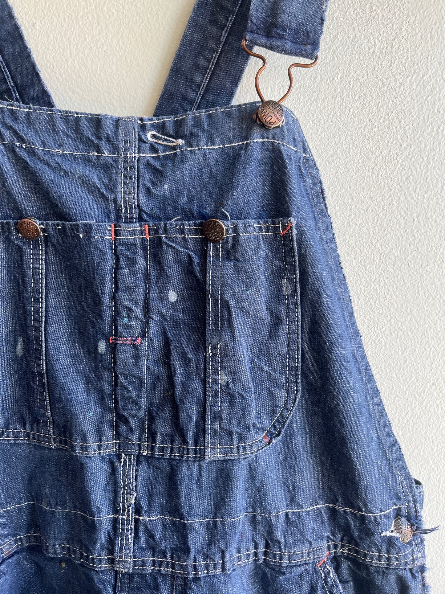 Vintage 1950’s Powrhouse Denim Low Back Overalls - La Lovely Vintage 