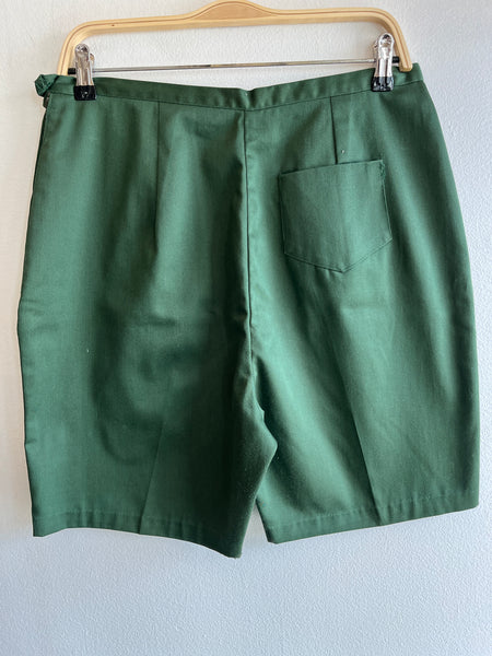 Vintage 1960’s Green Side-Zip Shorts
