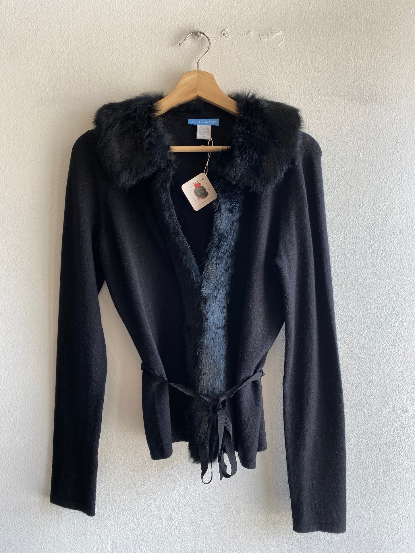 Vintage Y2K black trim cardigan - La Lovely Vintage 