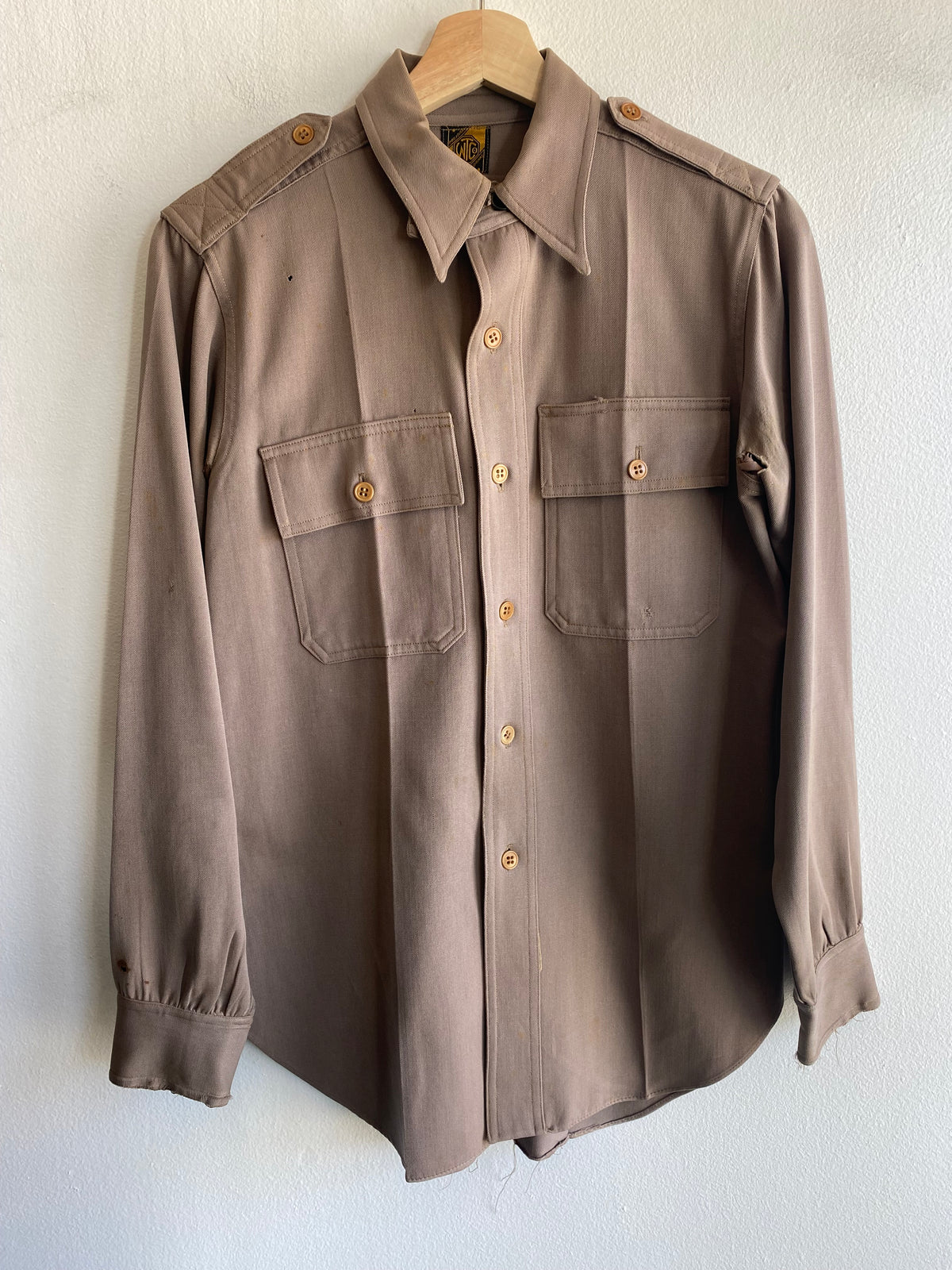 Vintage 1930’s US Army Gabardine Chinstrap Shirt