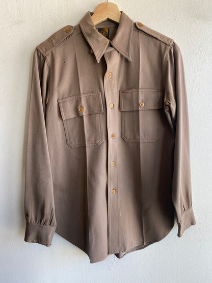 Vintage 1930’s US Army Gabardine Chinstrap Shirt