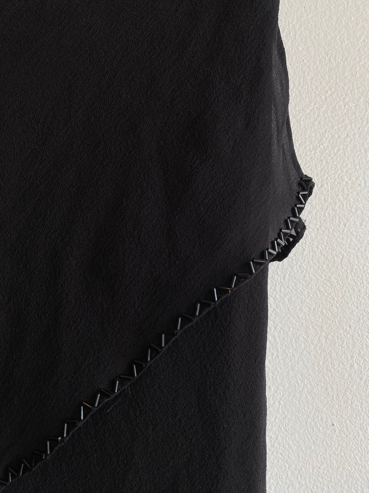 Vintage 90's Marina Black Beaded Midi Skirt