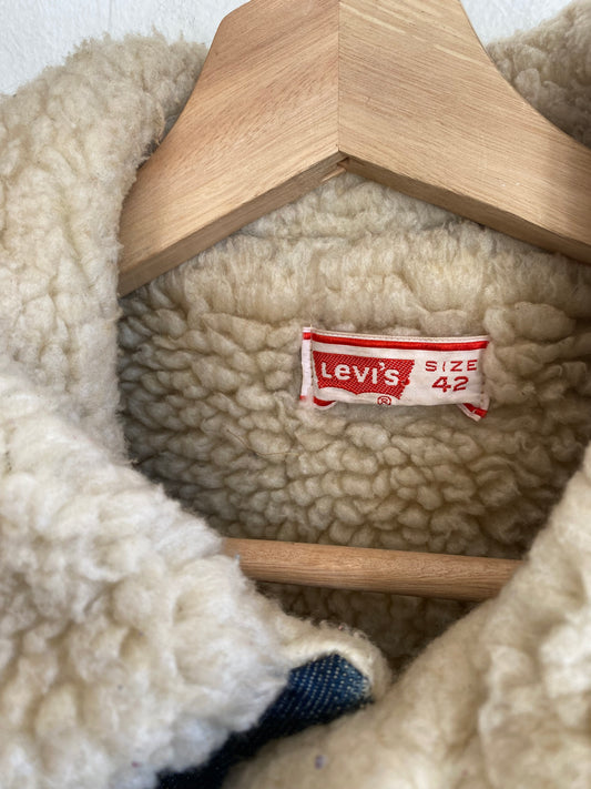 Vintage 1970’s Levi’s Sherpa Lined Denim Trucker Jacket
