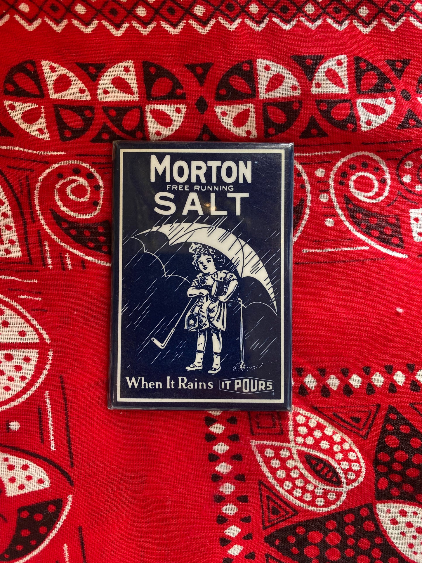 Vintage Morton Salt Promotional Pocket Mirror