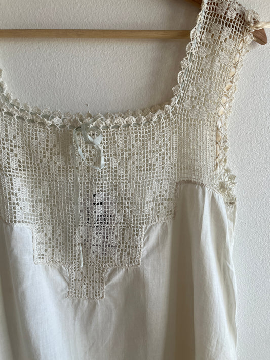 Vintage 1920’s Linen and Crochet Dress