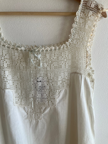 Vintage 1920’s Linen and Crochet Dress