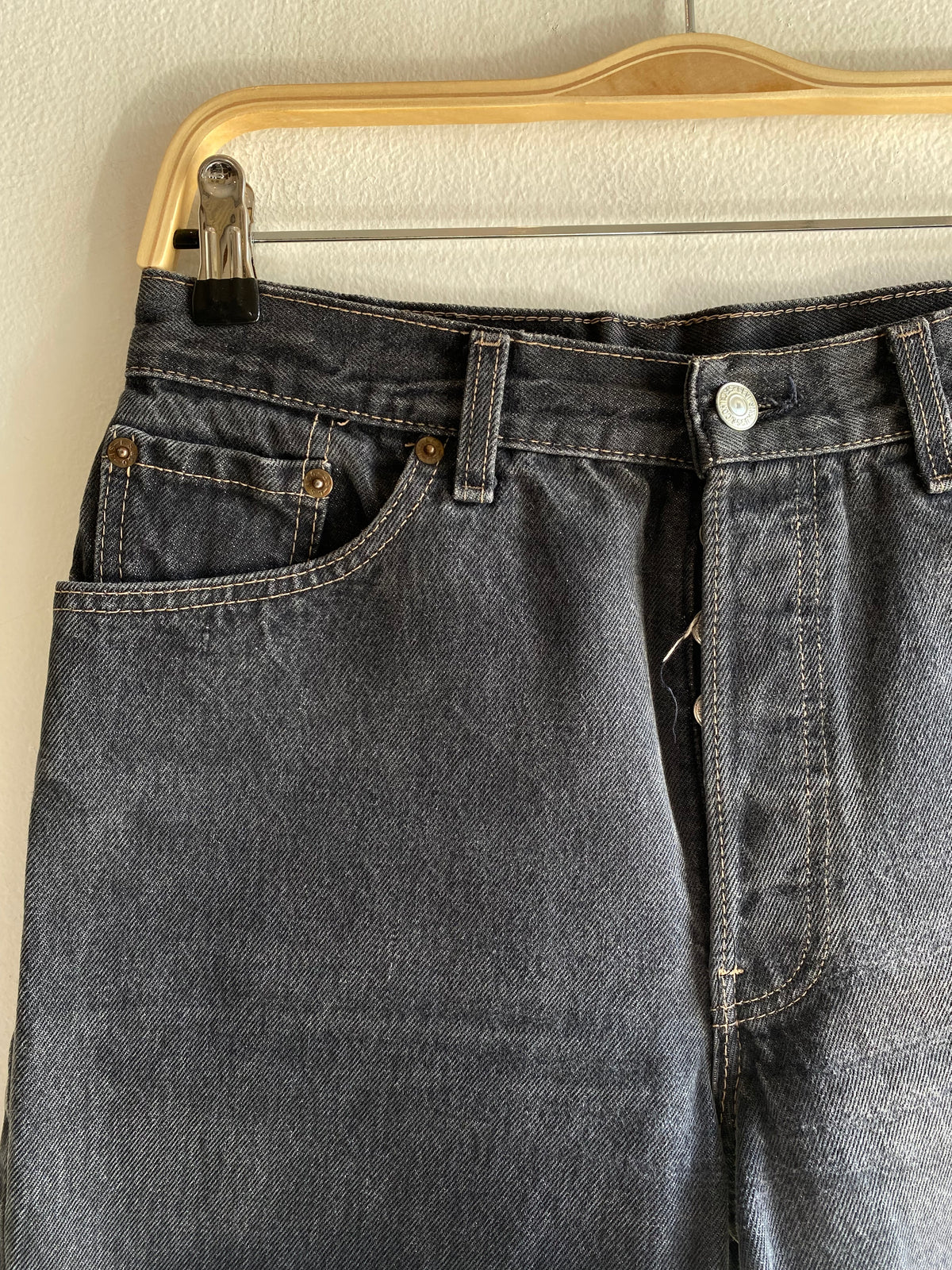 Vintage 1980’s Levi’s 501 Black Denim Shorts