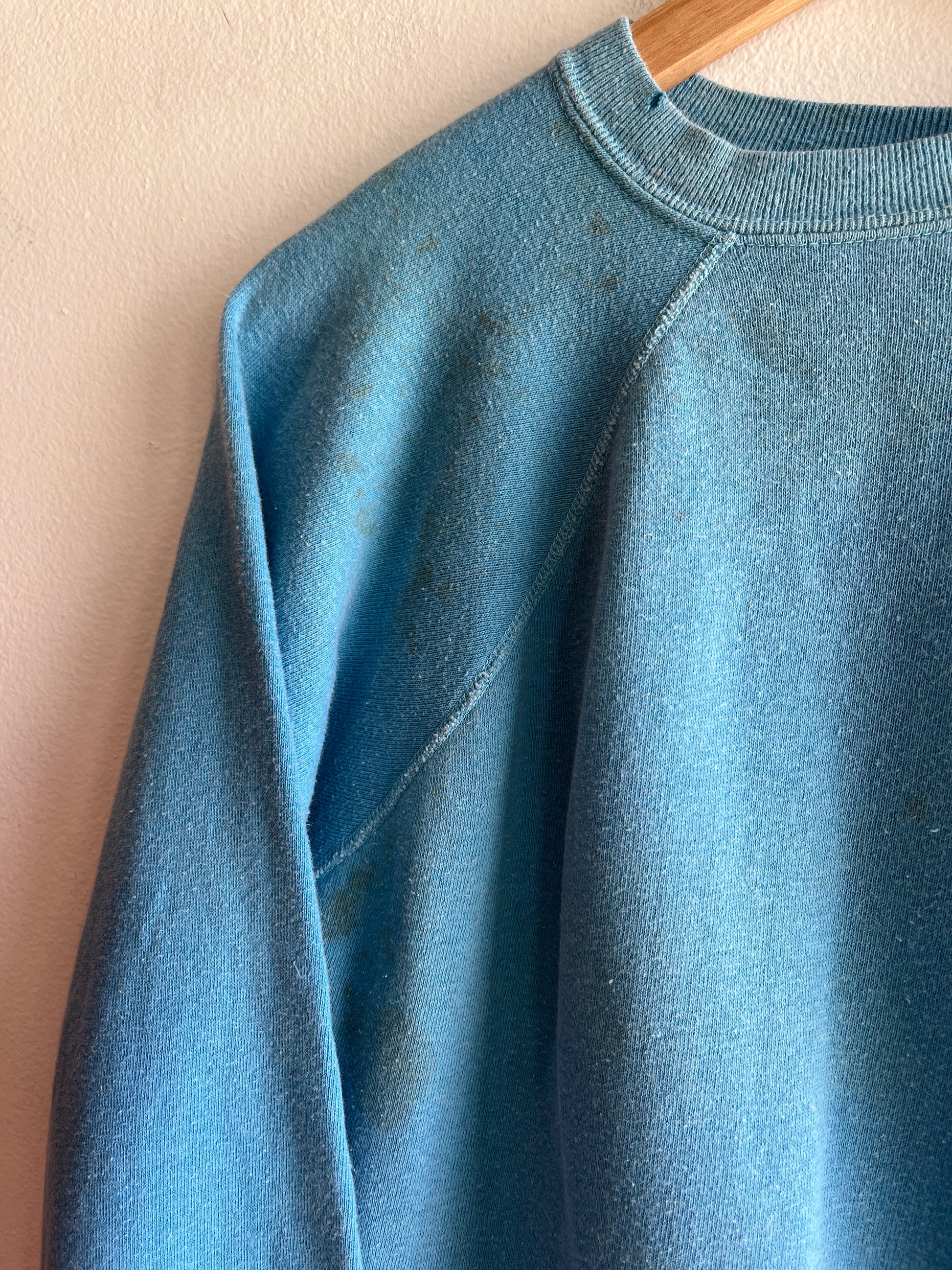 Vintage 1960/70’s Sky Blue Sweatshirt - La Lovely Vintage 