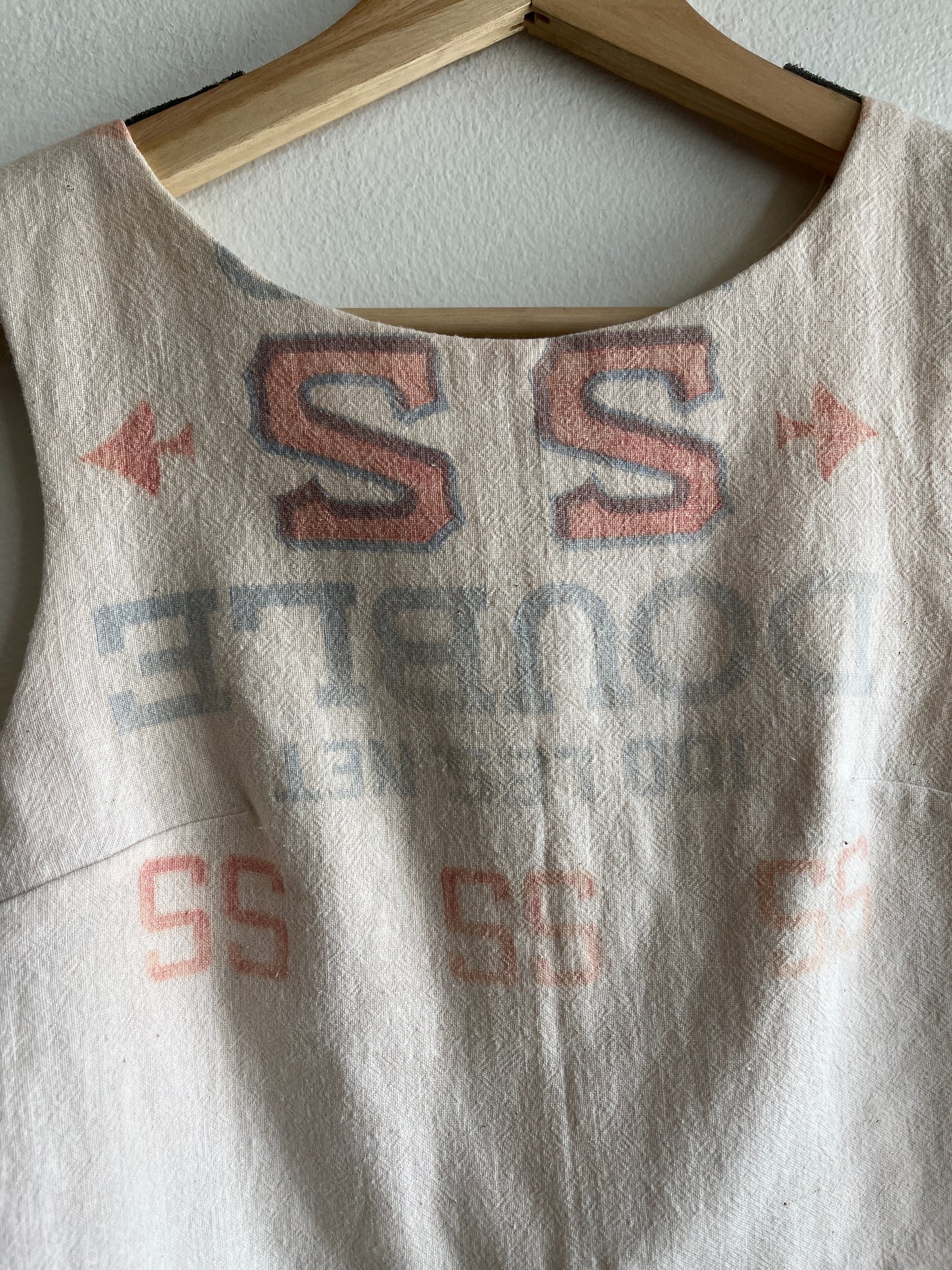 Trash Textiles - Handmade Antique Feedsack Blouse/Shirt