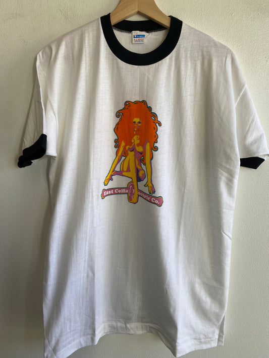 Vintage Deadstock 1970’s Champion “East Colfax Electric Co.” Ringer T-Shirt