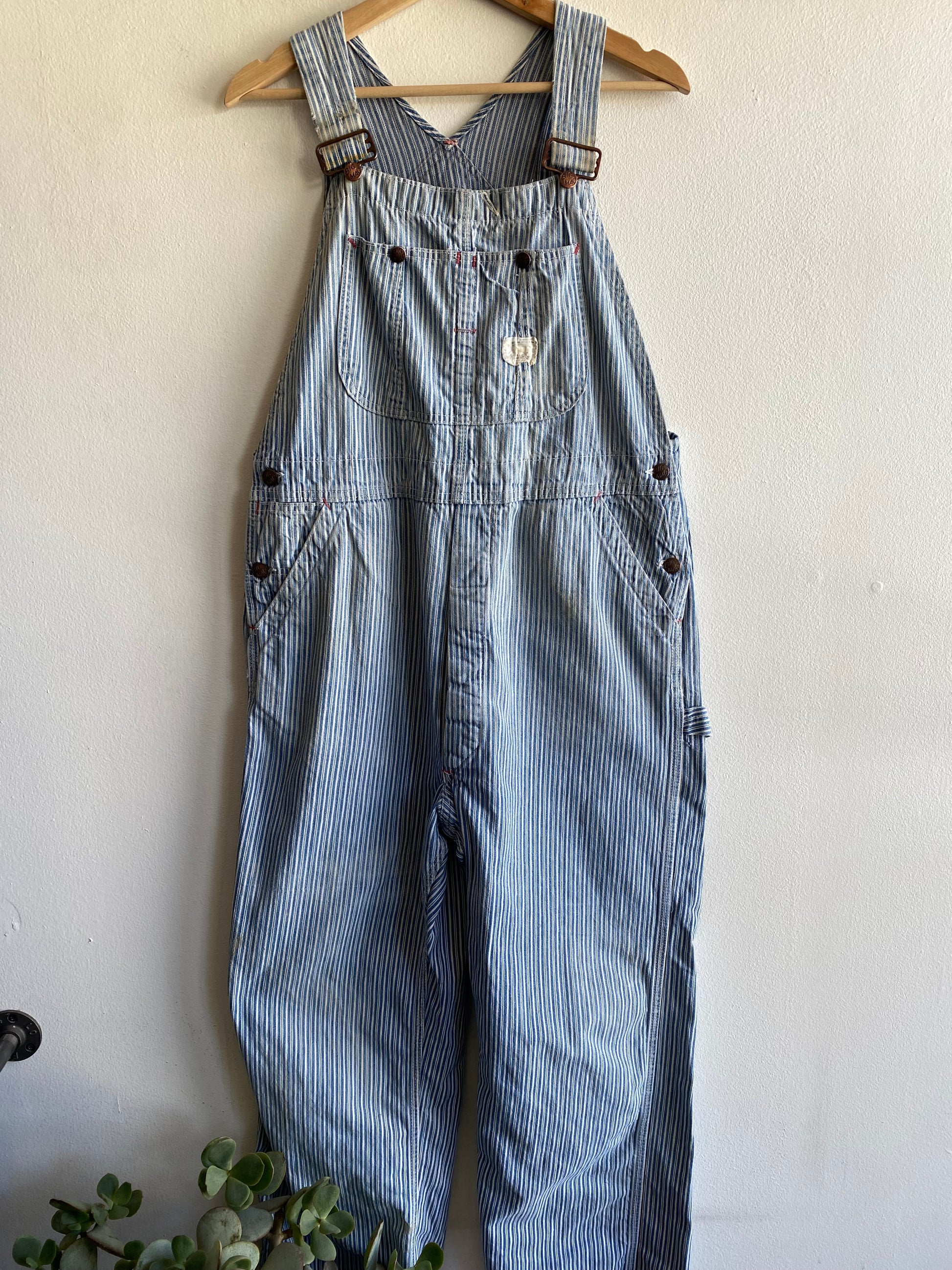 Vintage 1960/70’s Big Mac Liberty Stripe Denim Overalls - La Lovely Vintage 