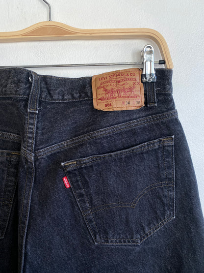 Vintage 1990’s Levi’s 501 Black Denim Jeans