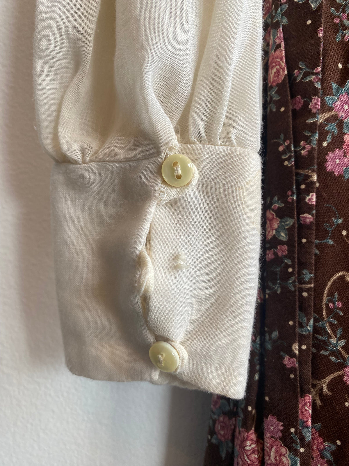 Vintage 70's Gunne Sax Brown Floral Dress - La Lovely Vintage 