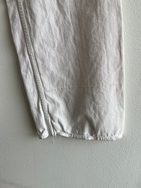 Vintage 1940’s U.S. Navy White Twill Wide Leg Trousers