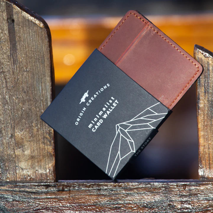 Origin Creations - Leather Minimalist Card Wallet - La Lovely Vintage 