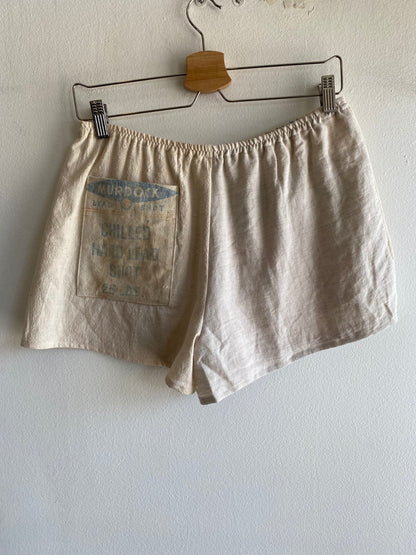 Trash Textiles - Handmade Antique Feedsack Shorts
