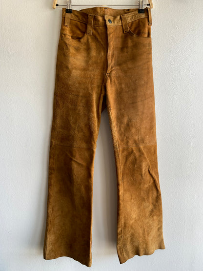 Vintage 1960/70’s Levi’s Suede “Big E” Flared Pants