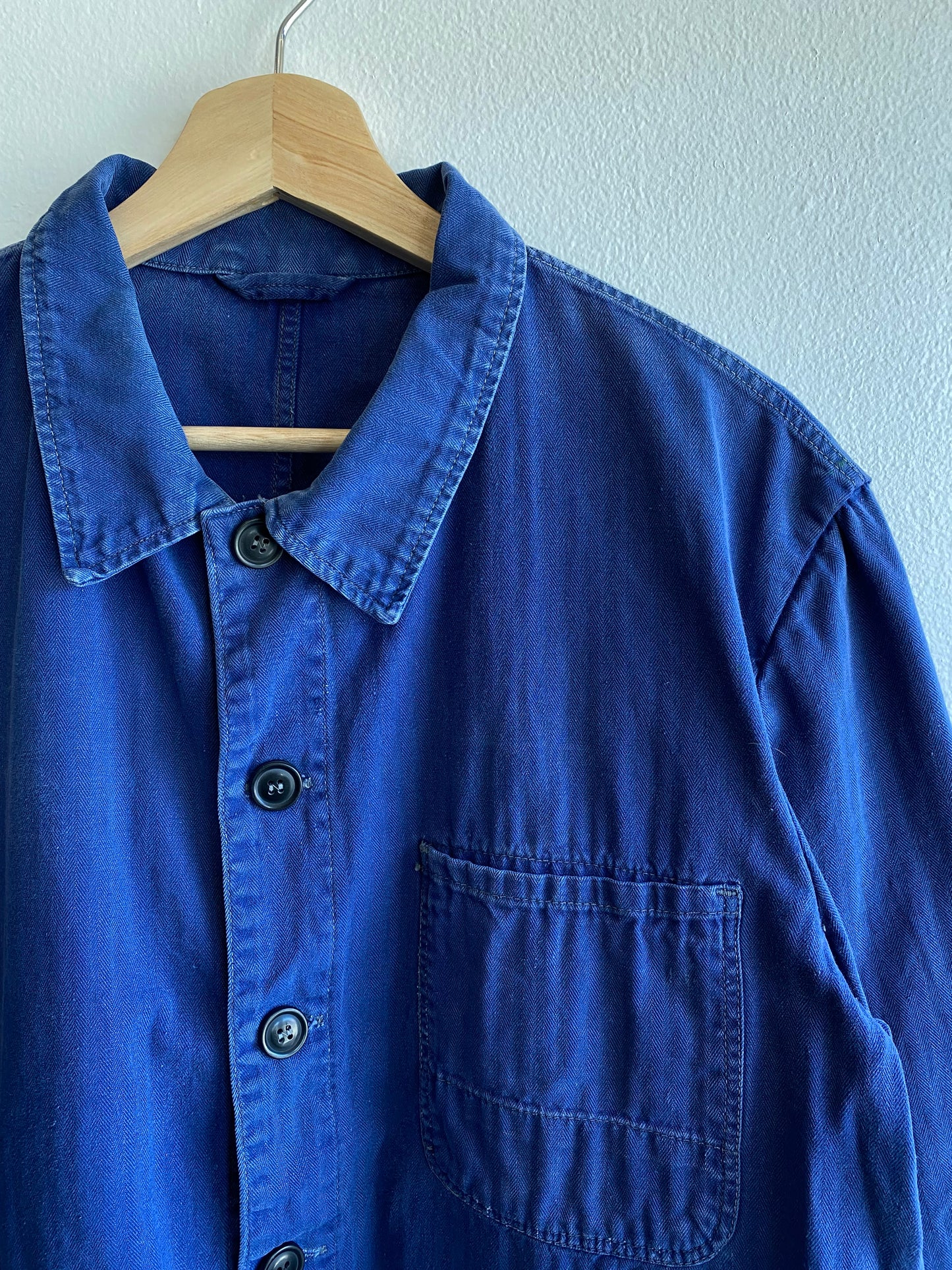 Vintage 1960’s Herringbone Twill French Chore Coat - La Lovely Vintage 