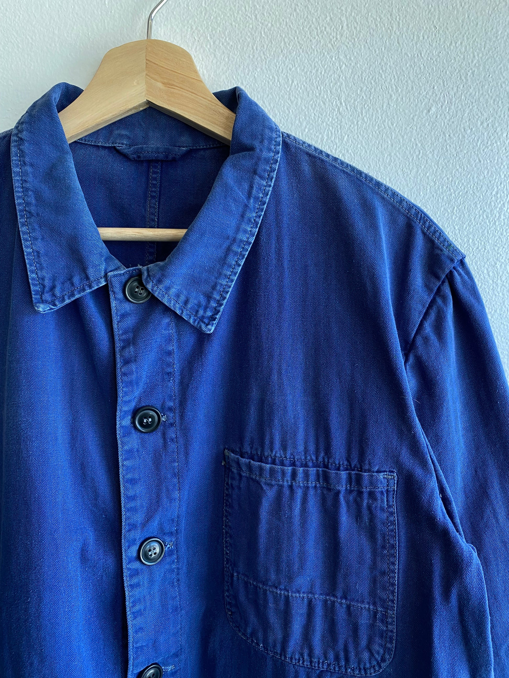 Vintage 1960’s Herringbone Twill French Chore Coat - La Lovely Vintage 