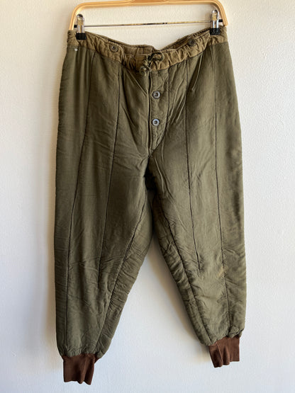 Vintage 1960’s Czech Military Quilted Pants - La Lovely Vintage 