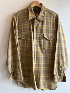Vintage 1970’s Shadow Plaid Pendleton Flannel Shirt